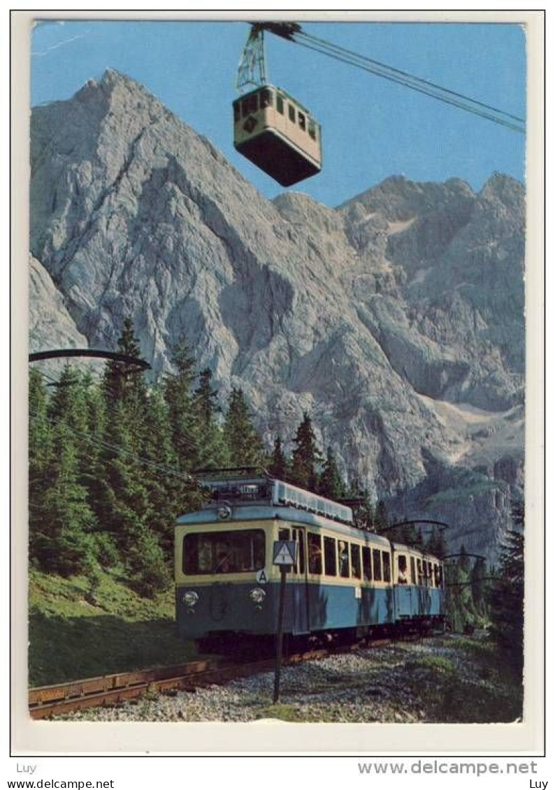 TRAIN - Bayerische Zugspitzbahnen Mit Europas Gröster SEILBAHN,    1966 - Zugspitze