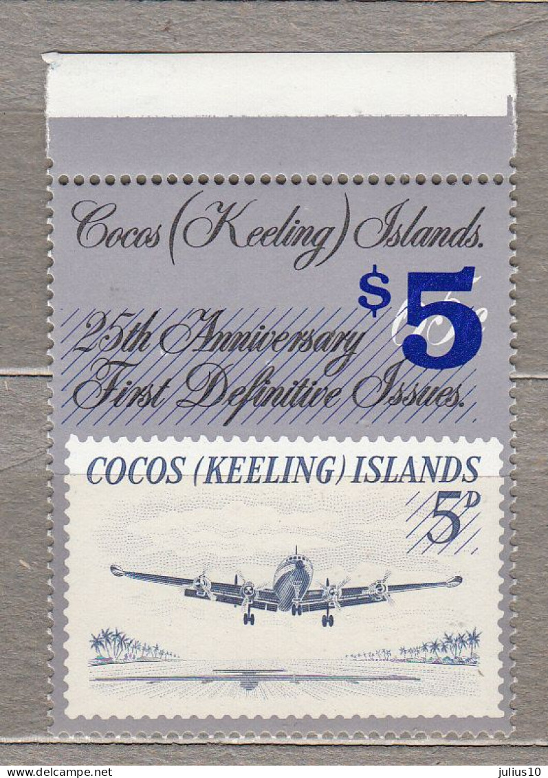 COSO (KEELING) ISLANDS 1990 Stamps On Stamps Airplane CV 80EUR MNH(**) Mi 236 #Tr117 - Cocos (Keeling) Islands