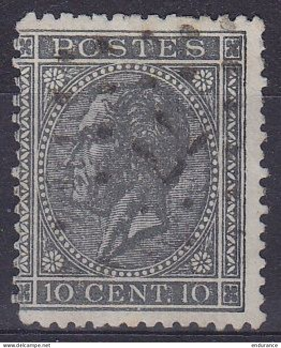 Belgique - N°17 - 10c Gris Timbre étroit ! Lpts "77" - 1865-1866 Profil Gauche