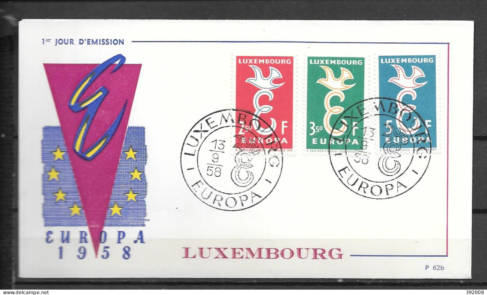 1958 - FDC - LUXEMBOURG - 7  - 6 - 1958