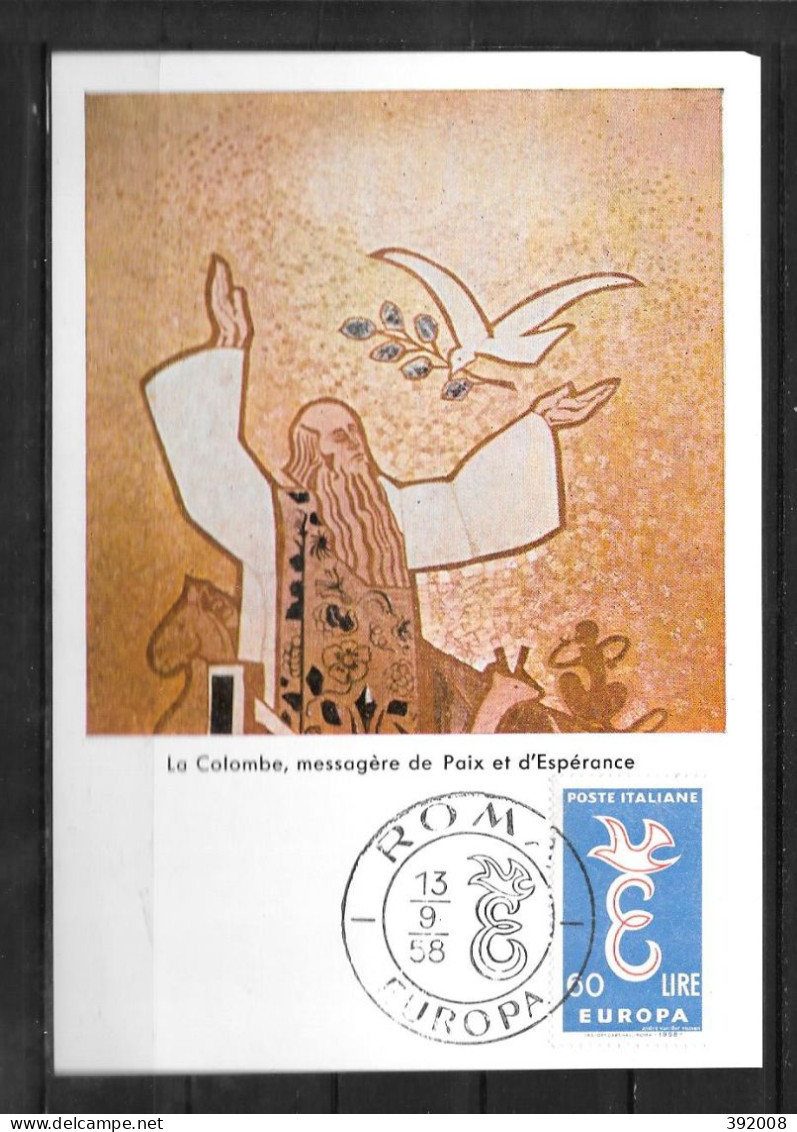 1958 - FDC - ITALIE - 6 - 2 - 1958