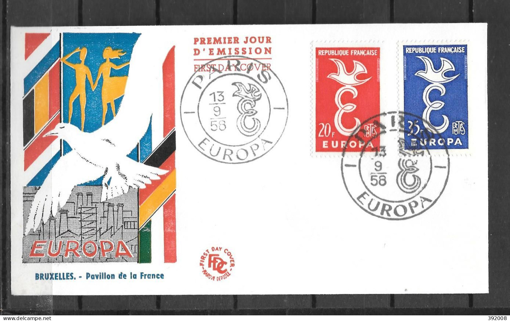 1958 - FDC - FRANCE - 5 - 12 - 1958