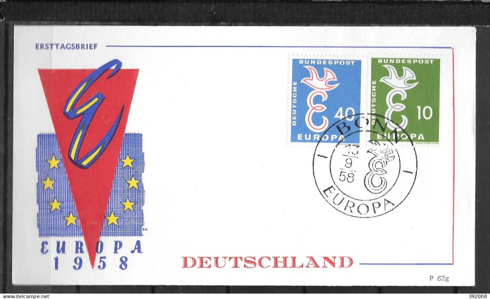 1958 - FDC - ALLEMAGNE - 3 - 4 - 1958