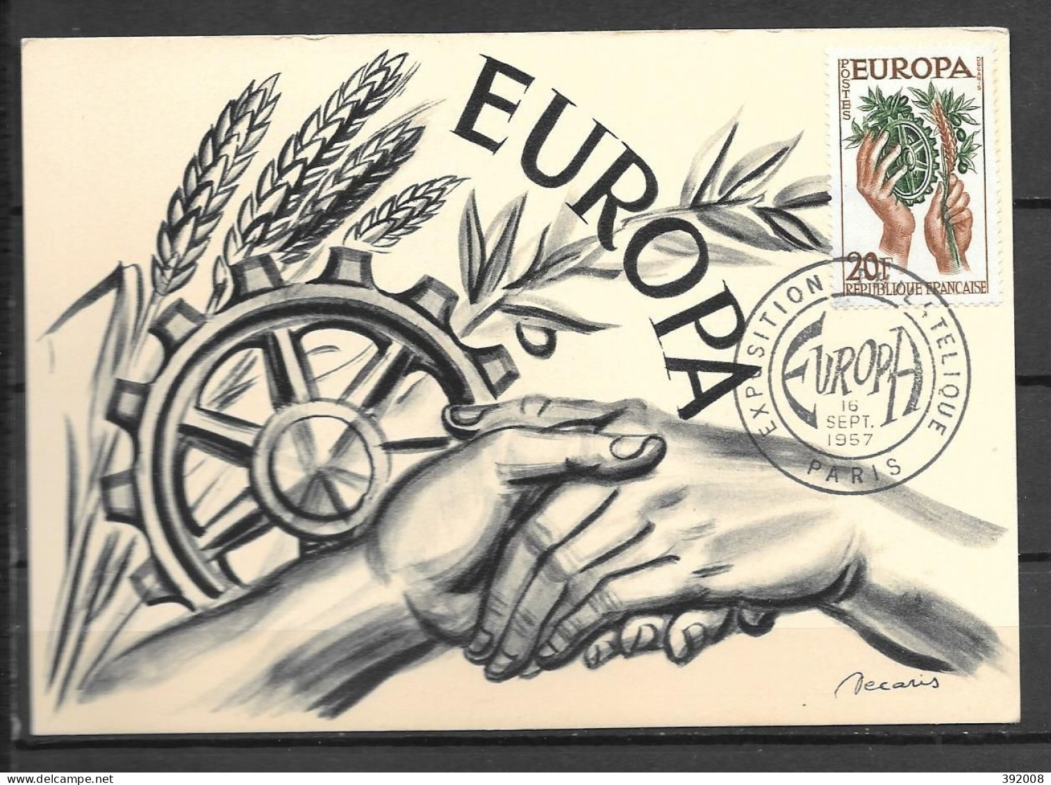 1957 - FDC - FRANCE - 1 - 2 - 1957