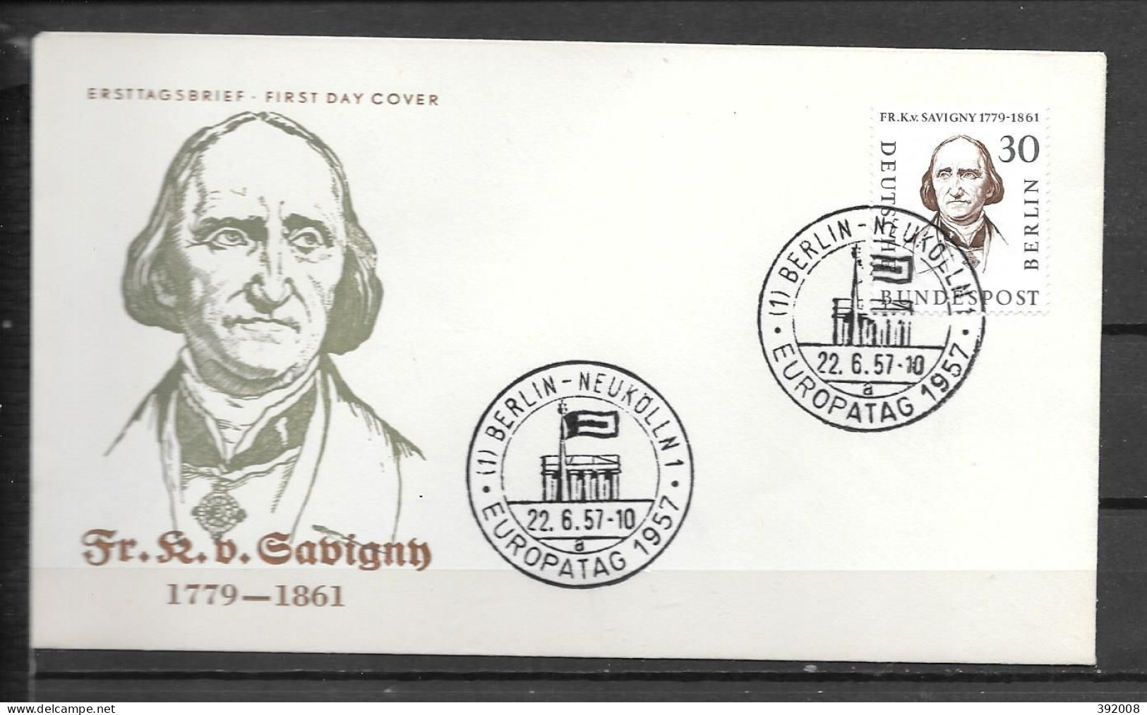 1957 - FDC - BERLIN - 1 - 1957