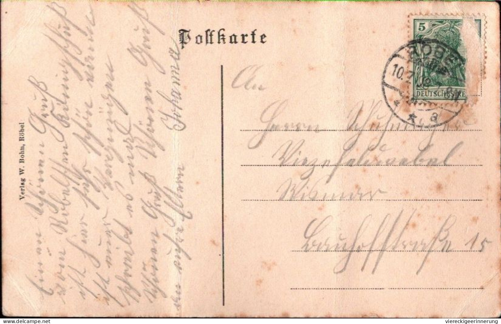 ! Alte Ansichtskarte Gruss Aus Röbel, Grossherzogliches Amt, 1908 - Röbel