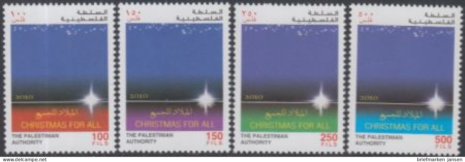 Palästina Mi.Nr. 229-32 Weihnachten, Stern (4 Werte) - Palestine