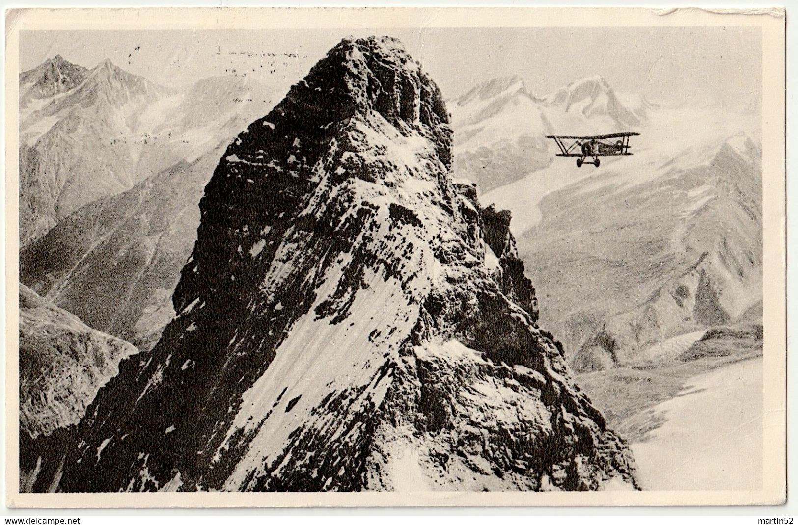 Schweiz Suisse: Ganzsache / Entier / Stationery ⊙ "FLUGMEETING "Matterhorn" 22.VIII.1927 Zürich > Bellinzona >> BELLANO - Eerste Vluchten