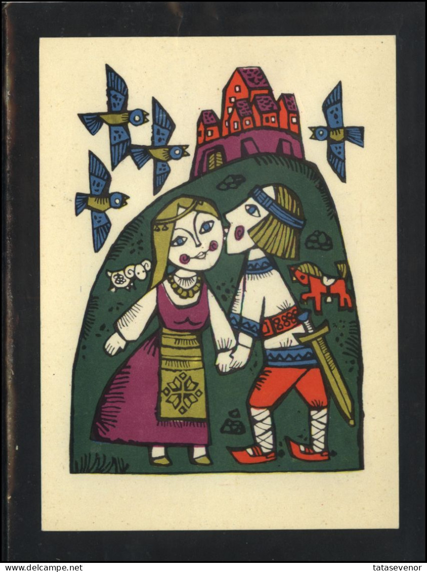 Post Card Lithuania LT Pc 052 Fairy Tales Folk Legends Illustration Art By A. STEPONAVICIUS - Lituanie