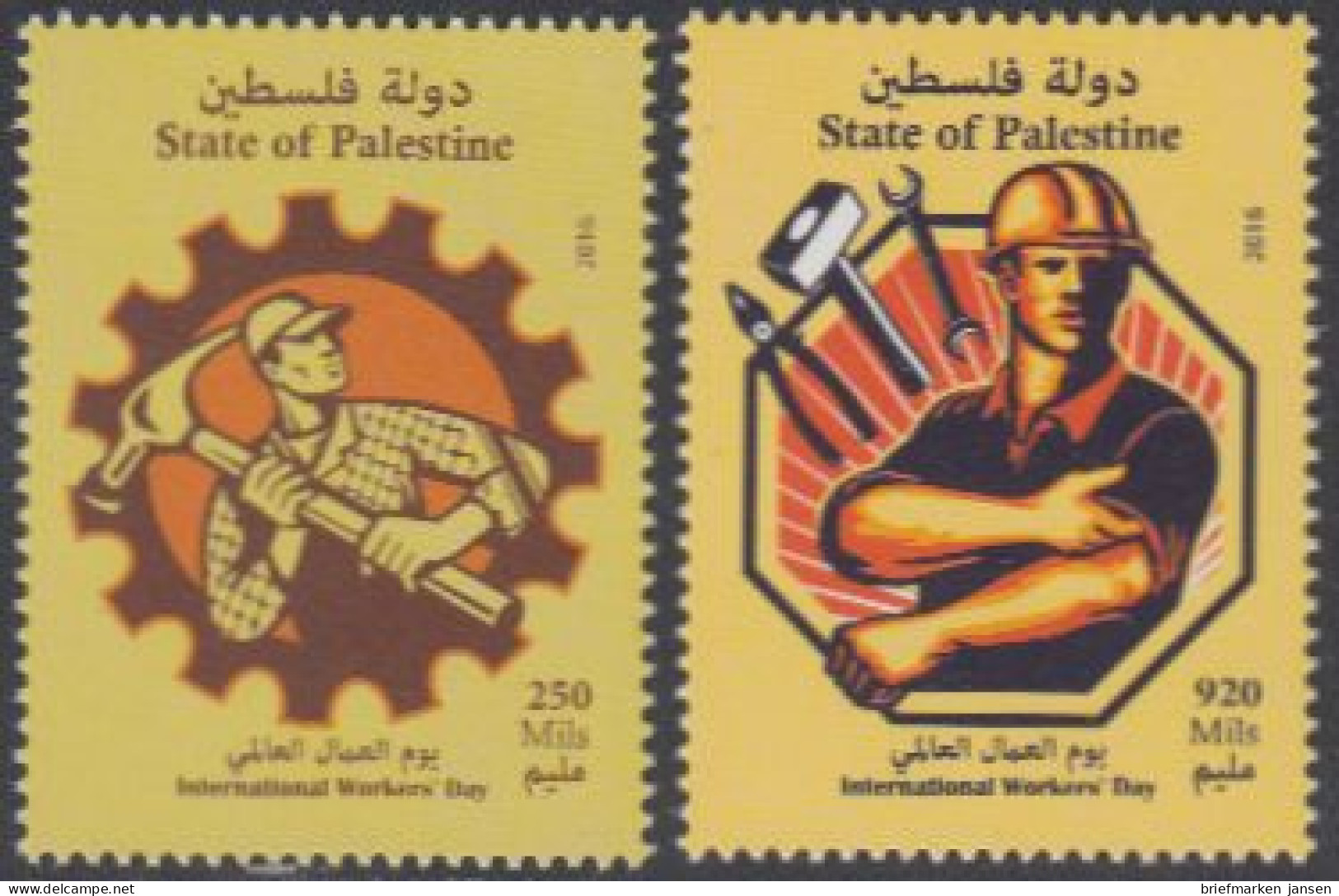 Palästina Mi.Nr. 356-57 Tag Der Arbeit (2 Werte) - Palestine