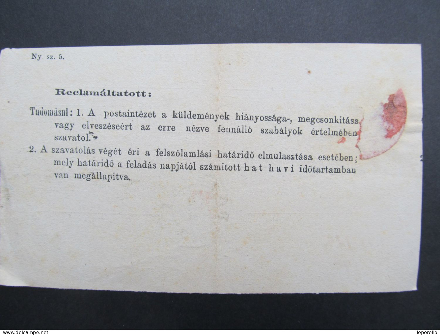 Föladó Vevény Pozsony Bratislava Slovakia 1874 /// P5154 - Brieven En Documenten