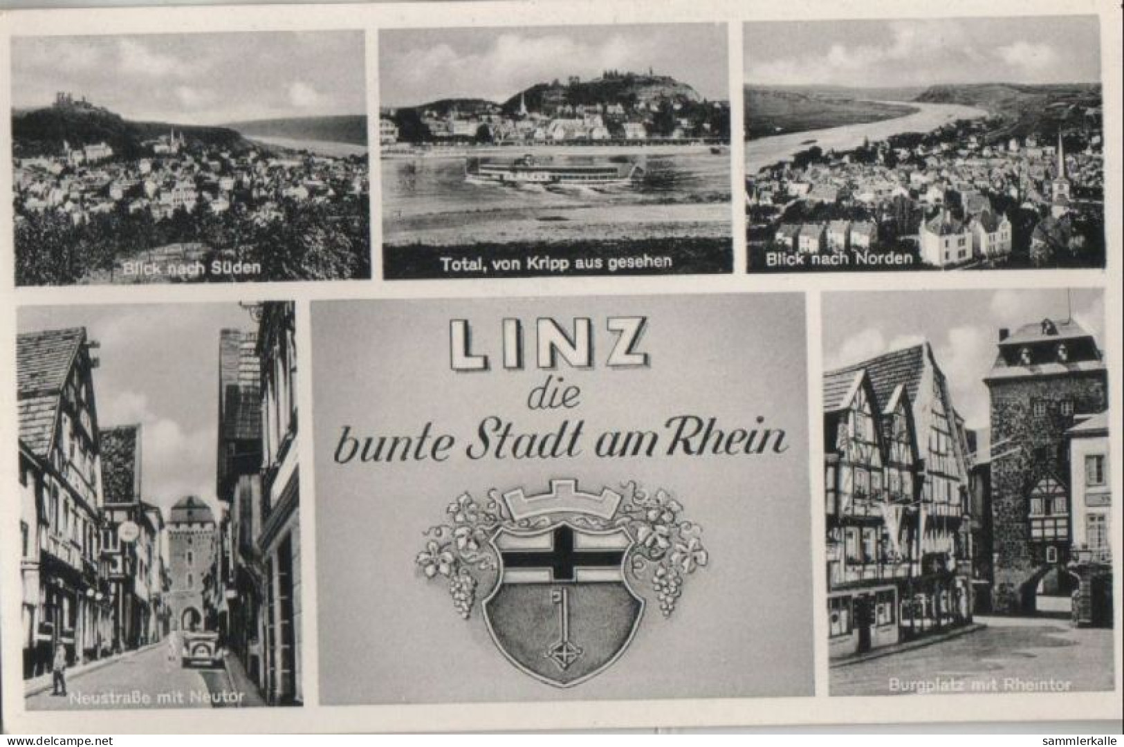 58691 - Linz - U.a. Blick Nach Süden - 1955 - Linz A. Rhein