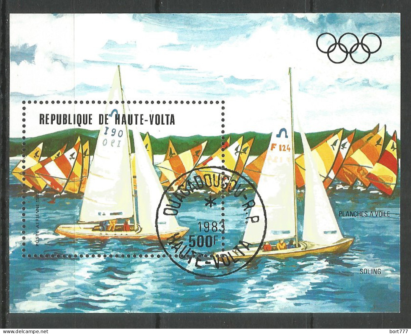 Upper Volta 1983 Year, Used CTO Sport Ships Marine - Alto Volta (1958-1984)