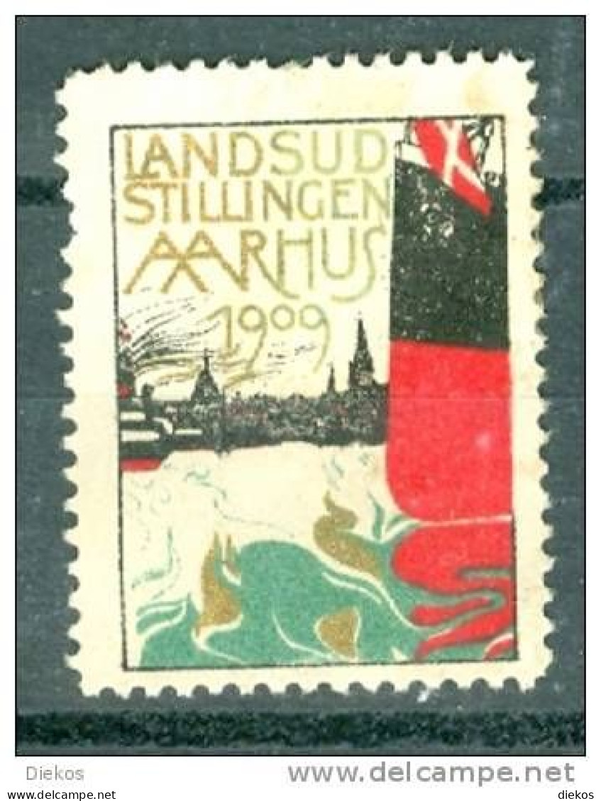 Werbemarke Cinderella Poster Stamp Landsud Stillingen Aarhus 1909 #534 - Erinnofilia