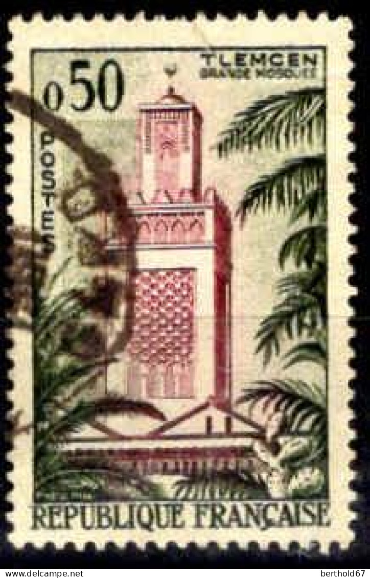 France Poste Obl Yv:1238 Mi:1286 Tlemcen Grande Mosquée (cachet Rond) (Thème) - Moschee E Sinagoghe