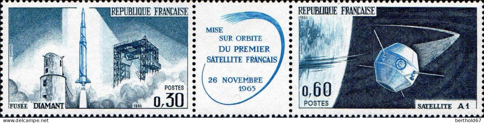 France Poste N** Yv:1465A Mi:1531ST Lancement Du 1.satellite Français (Thème) - Europe