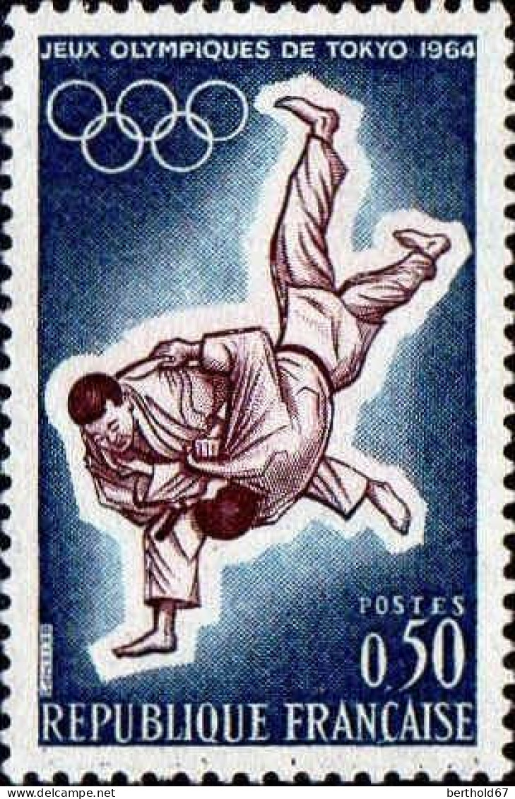 France Poste N** Yv:1428 Mi:1486 Jeux Olympiques De Tokyo Judo (Thème) - Judo