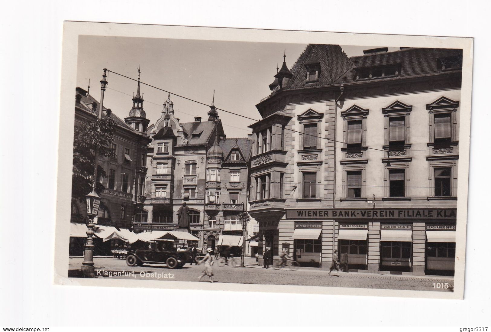 E5917) KLAGENFURT - OBSTPLATZ Mit Altem AUTO U. WIENER BANK VEREIN Filiale Klagenfurt ALT!  1930 - Klagenfurt