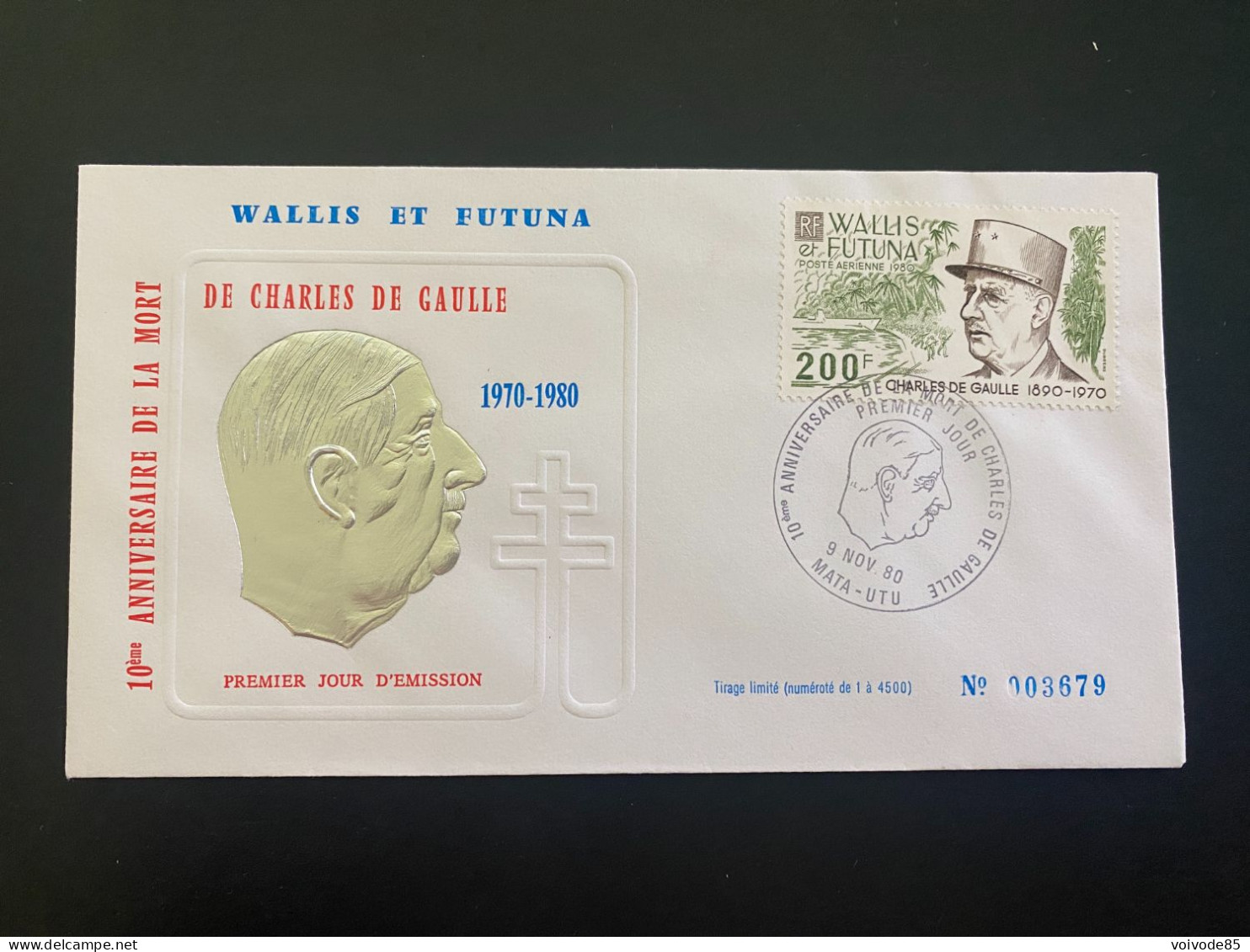Enveloppe 1er Jour "Général Charles De Gaulle" 09/11/1980 - PA106 - Wallis Et Futuna - FDC