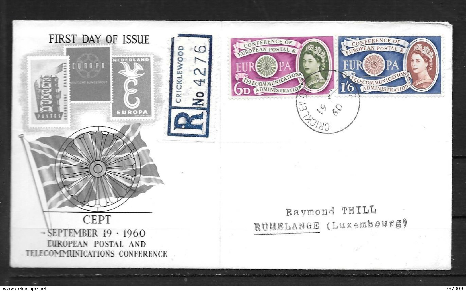 1960 - FDC - Grande-Bretagne - 20 - 4 - 1960