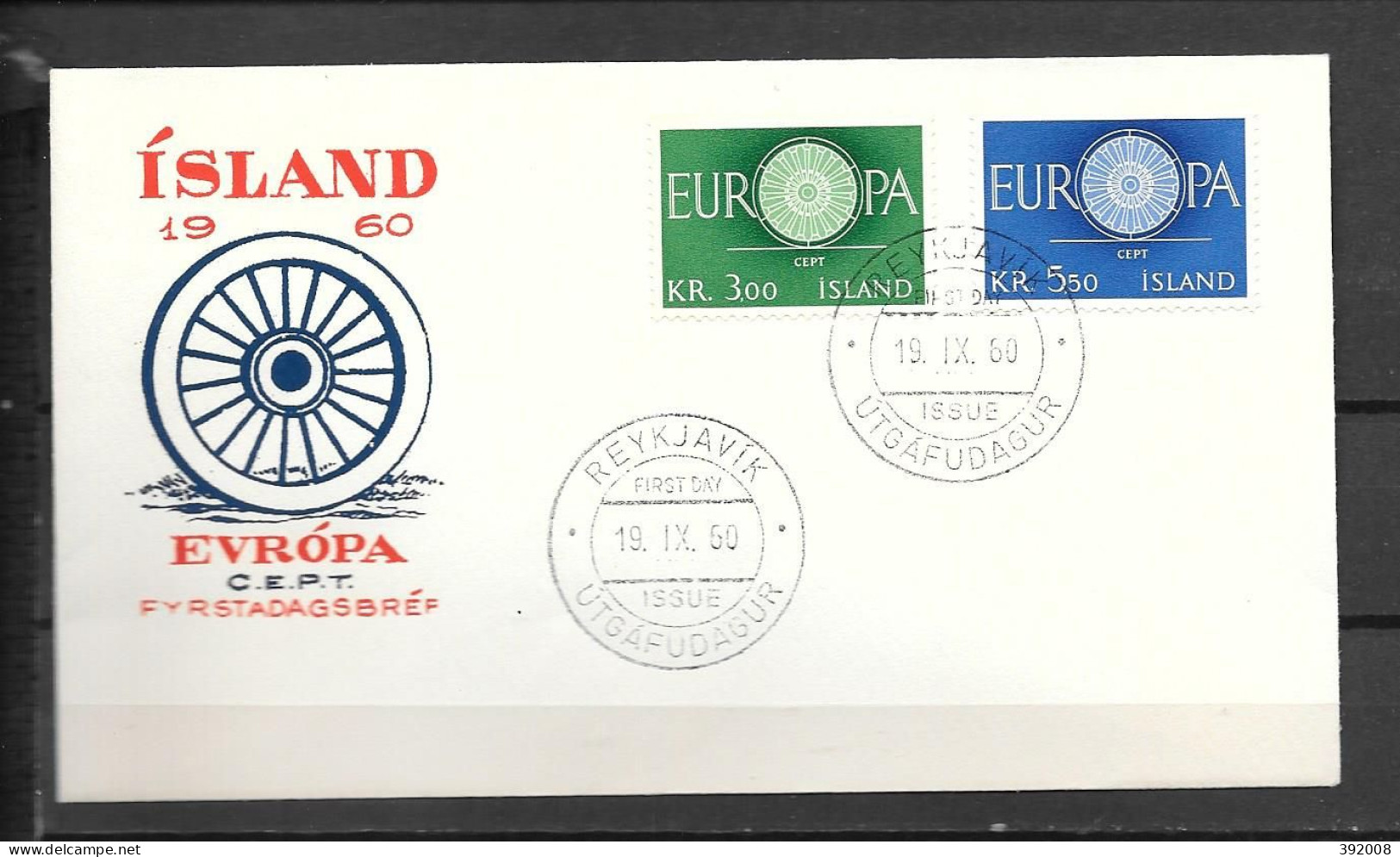 1960 - FDC - Islande - 22 - 5 - 1960