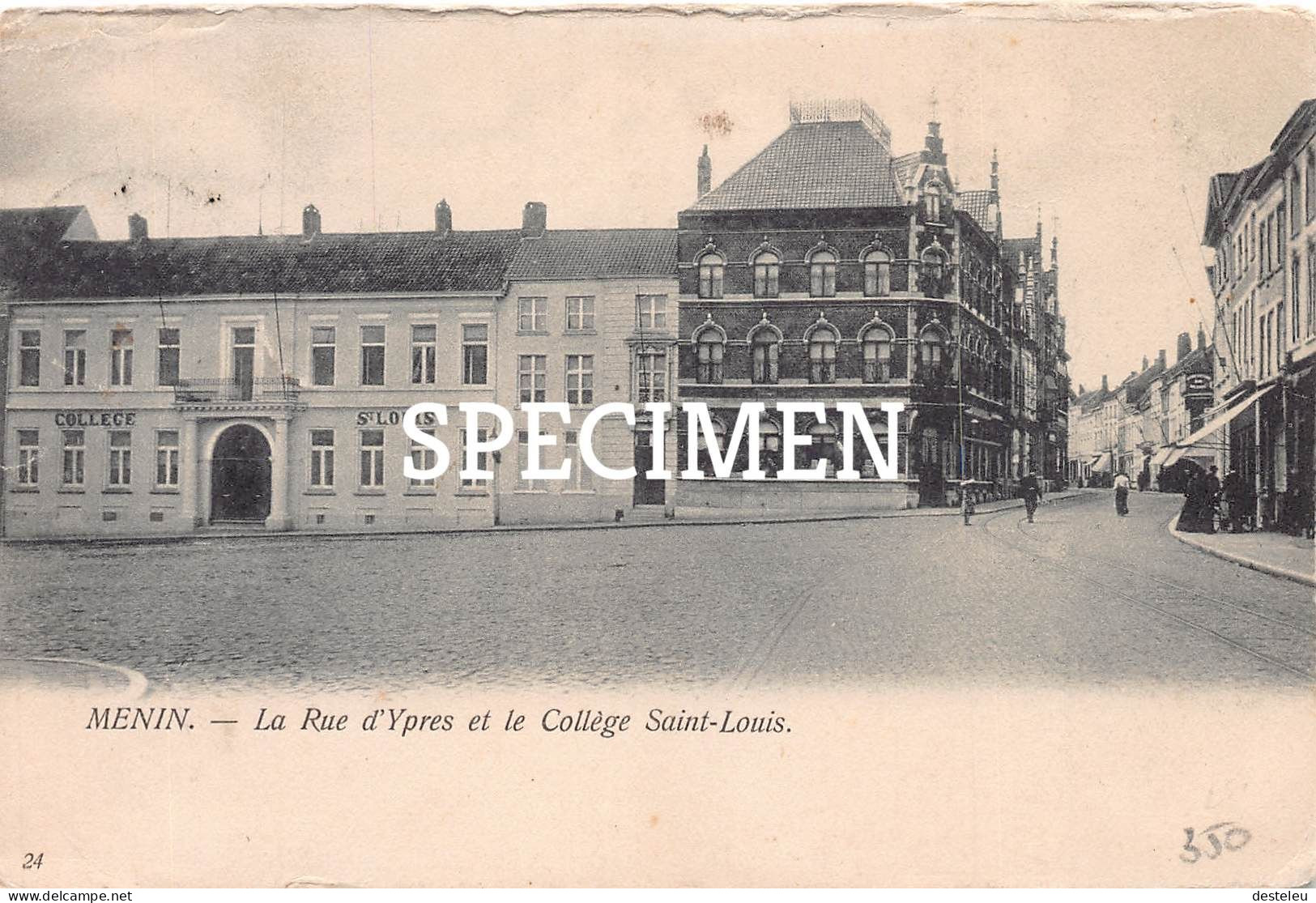 La Rue D'Ypres Et Le Collège Saint-Louis - Menin - Menen - Menen