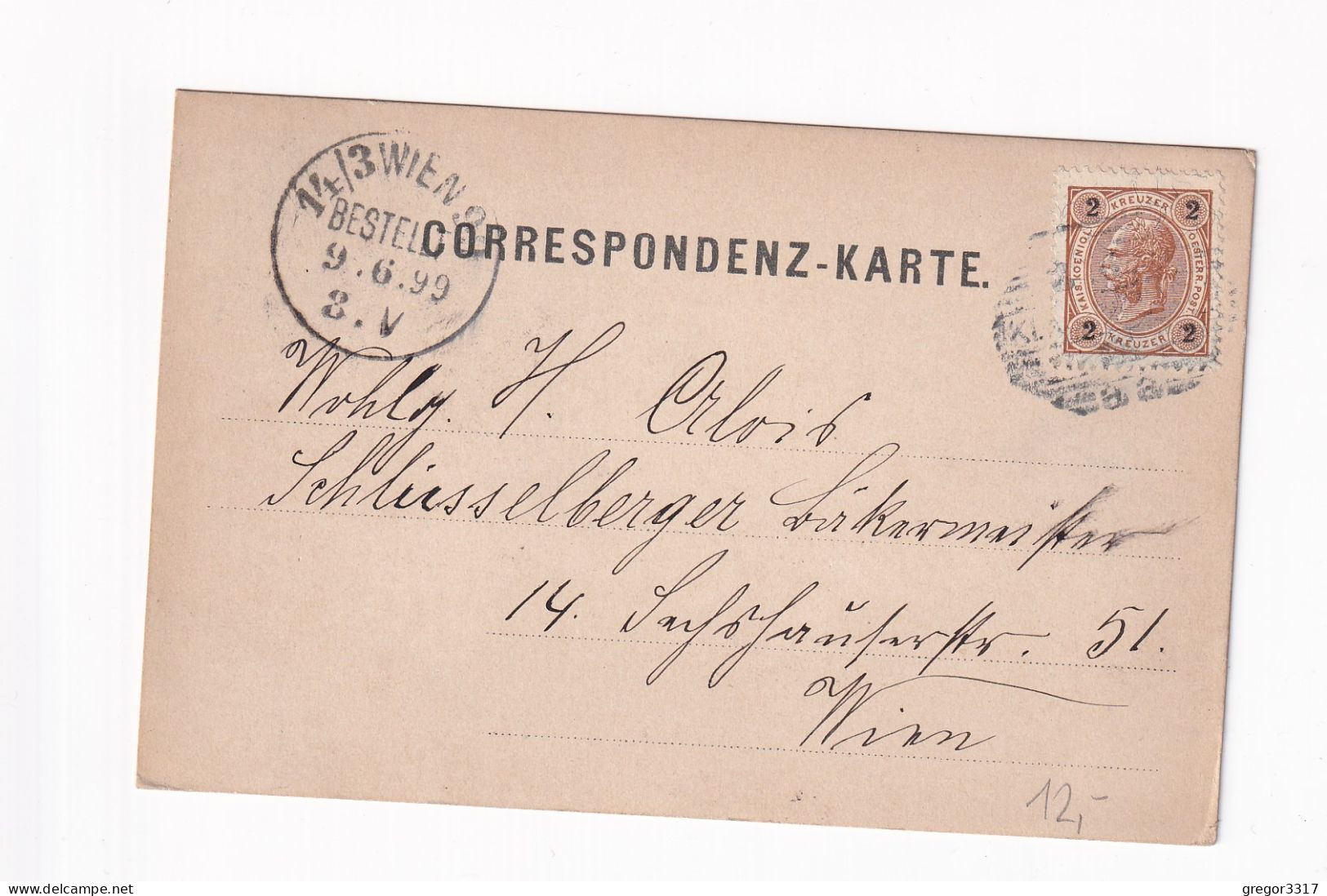 E5919) GRUSS Aus KLAGENFURT - Joh. Leon 1899 !! - Klagenfurt