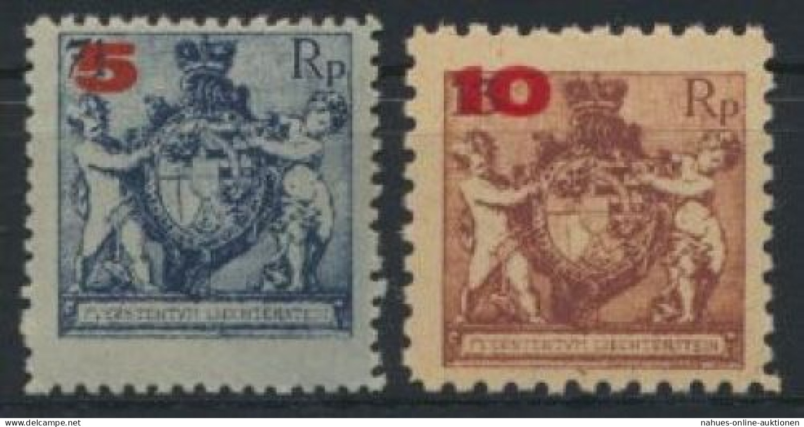 Liechtenstein 61-62 A Landeswappen Putten Luxus Postfrisch MNH Kat.-Wert 60,00 - Briefe U. Dokumente