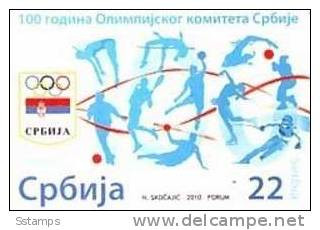 2010SRB    SERBIEN SERBIA SRBIJA OLYMPIC COMMITTEE OF SERBIA  NEVER HINGED - Volleyball