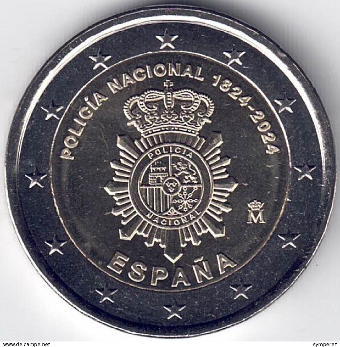 MONEDA 2 EUROS ESPAÑA 2024-POLICIA- -  Collections