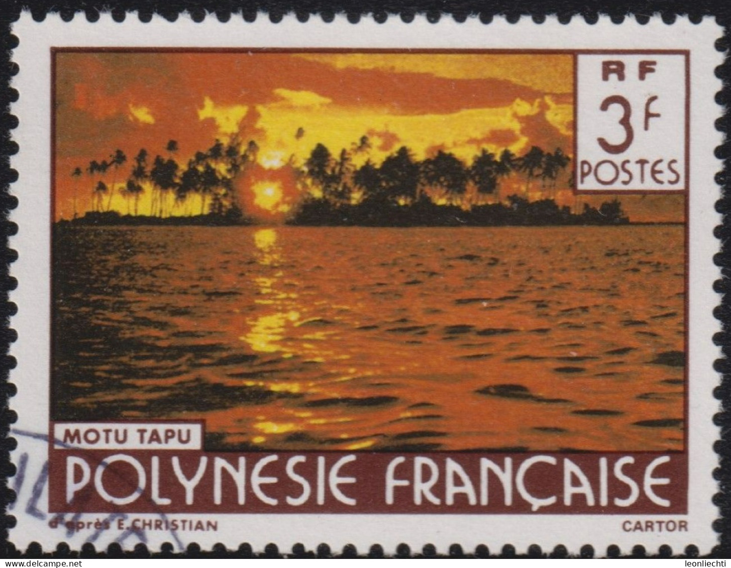 1985 Französisch-Polynesien ° Yt:PF 253, Mi:PF 280 IIC, Sn:PF 440, Sg:PF 470, Motu Tapu - Usati