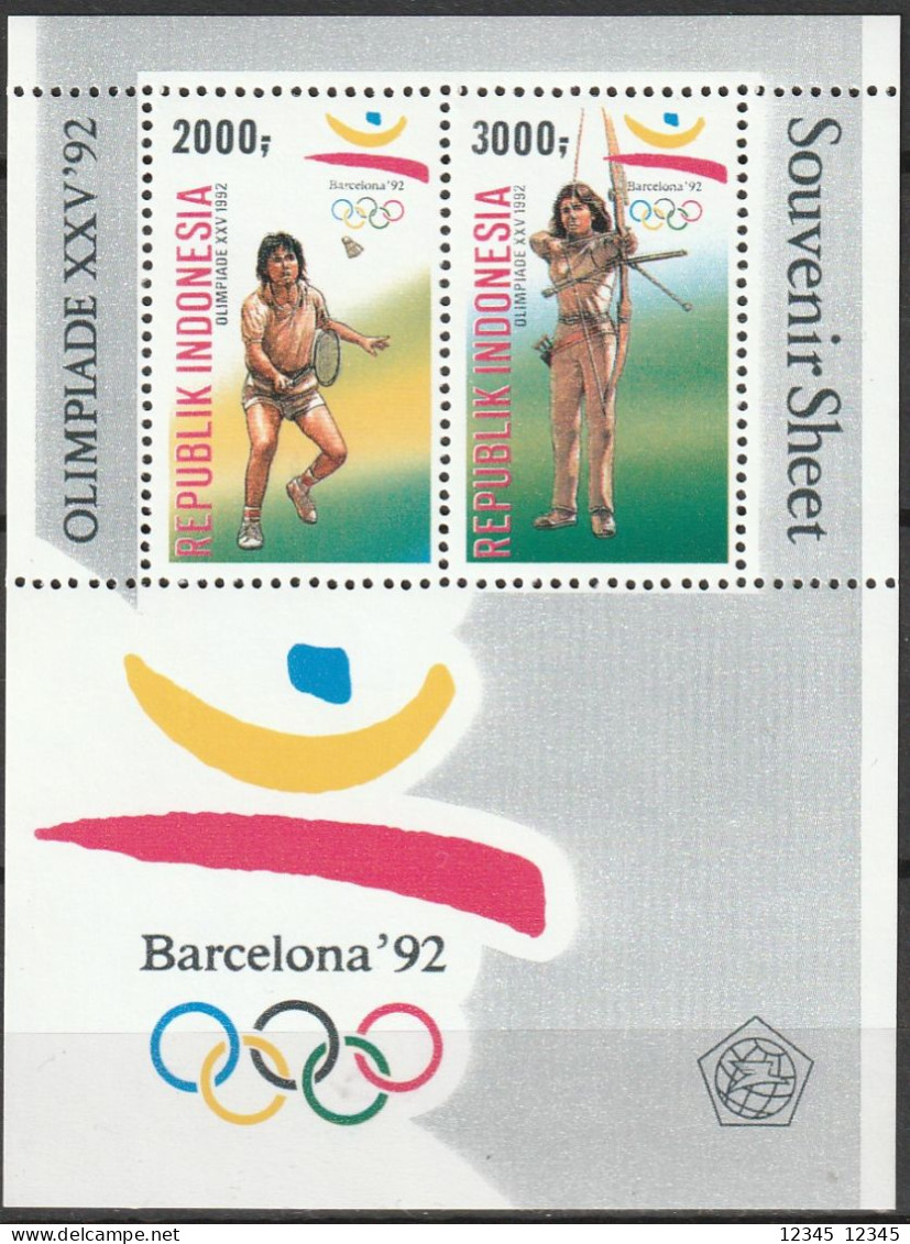 Indonesië 1992, Postfris MNH, Olympic Games - Indonesië