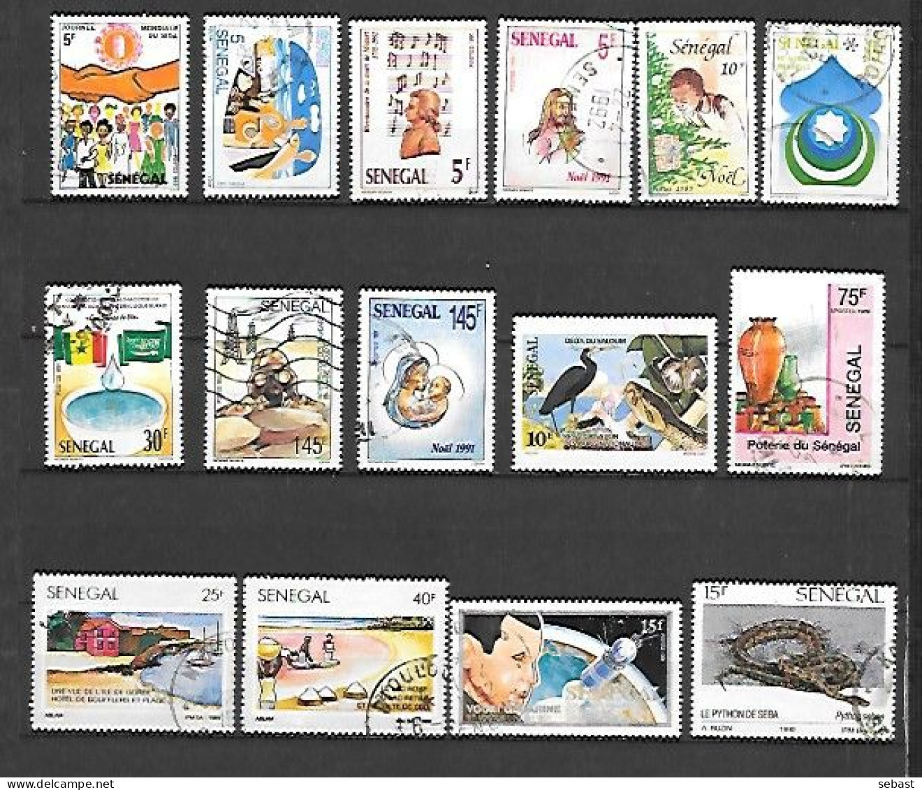 LOT DE TIMBRES OBLITERES DU SENEGAL DIFFICILES A TROUVER SEULS - Senegal (1960-...)