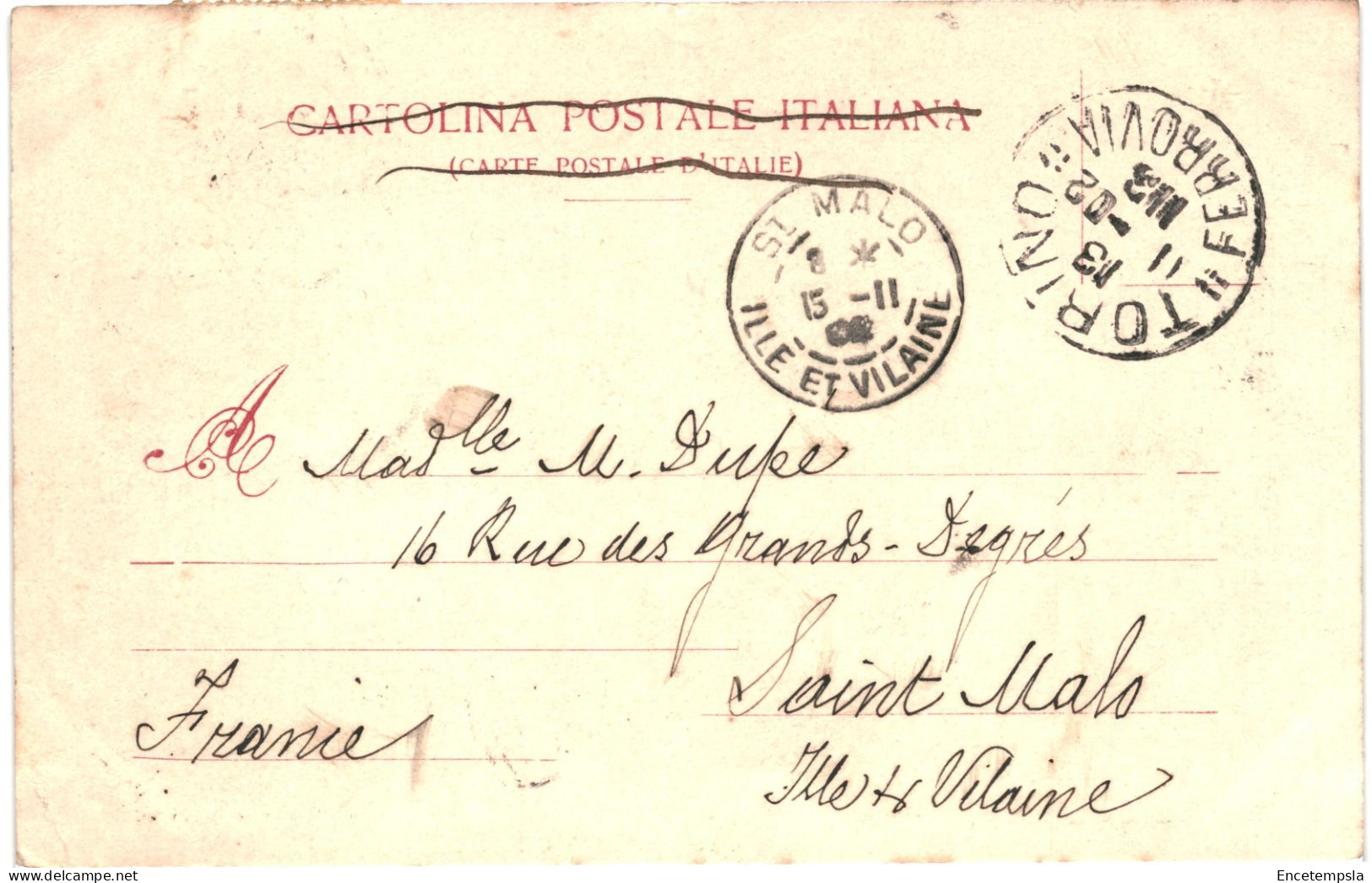 CPA Carte Postale Italie Torino Strada Di Francia E Ferrovia Di Rivoli 1903   VM78863ok - Places & Squares