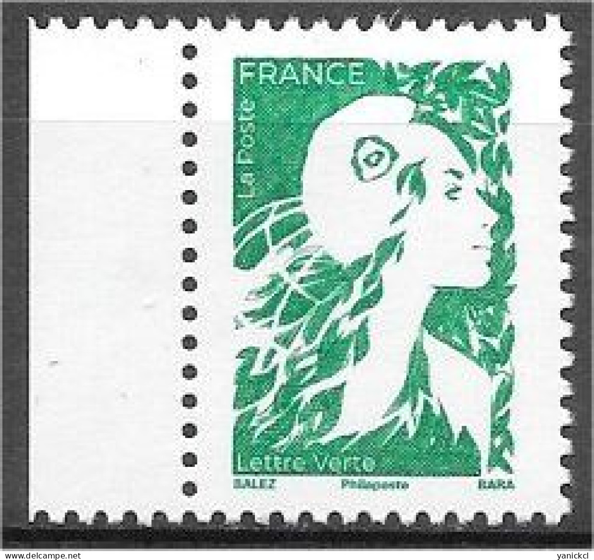 Marianne De L'Avenir - Lettre Verte - 1.16 € - Vert - (2023) - Provient De Carnet - Y & T N° 5730 ** - 2023-... Marianne De L’avenir