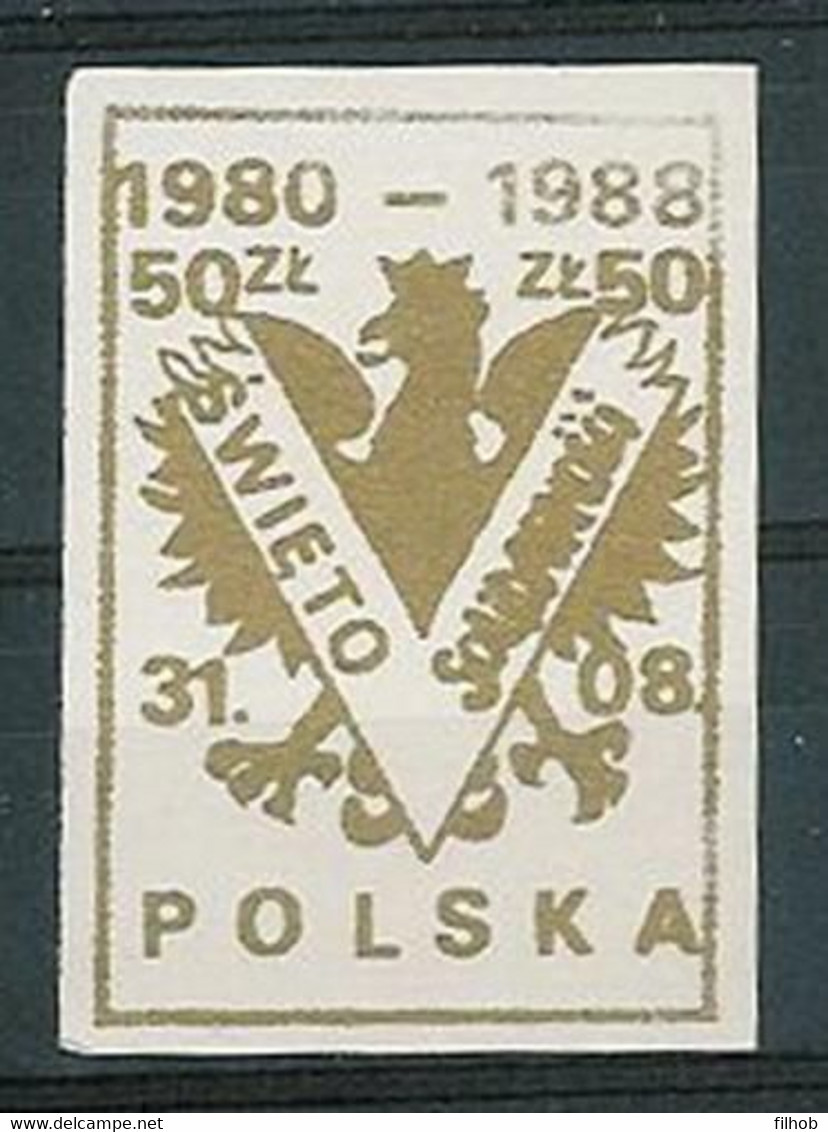 Poland SOLIDARITY (S580): Solidarity Feast Of (gold) - Solidarnosc-Vignetten