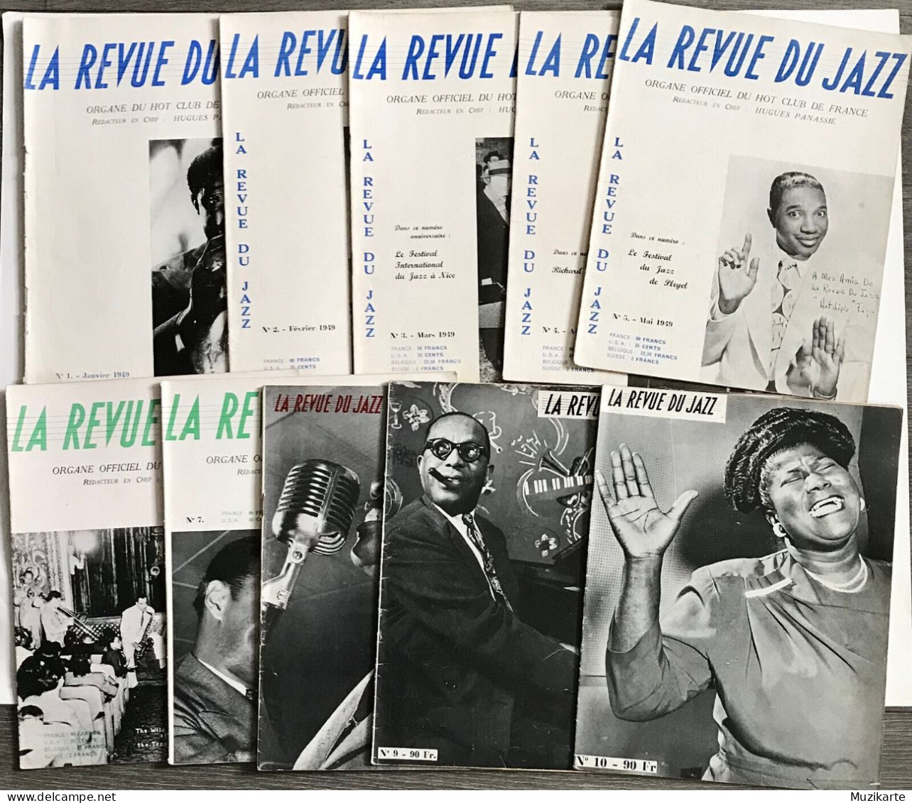 La REVUE Du JAZZ Vol. 1 à 10 HOT CLUB De FRANCE 1949 - 1900 - 1949