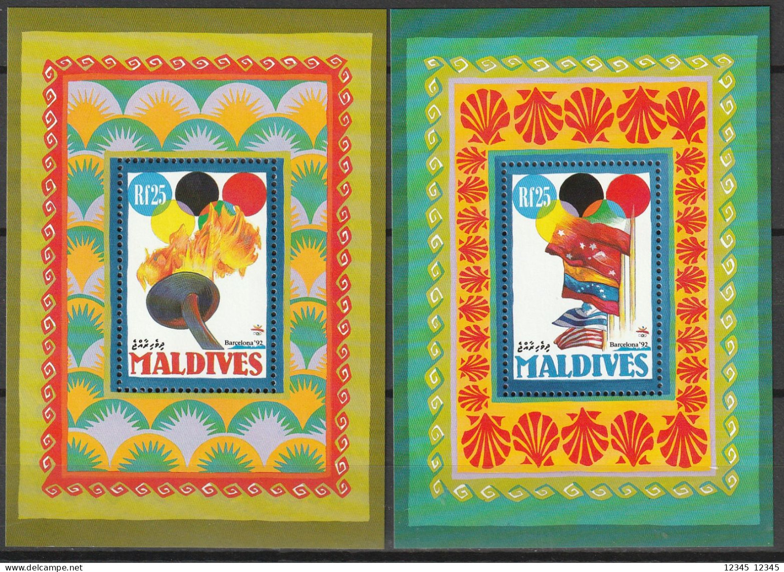 Maldiven 1992, Postfris MNH, Olympic Games - Malediven (1965-...)