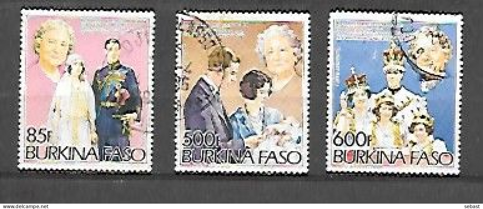 TIMBRE OBLITERE DU BURKIN AVEC CACHET POSTAL DE 1985 N° MICHEL 1013/15 - Burkina Faso (1984-...)