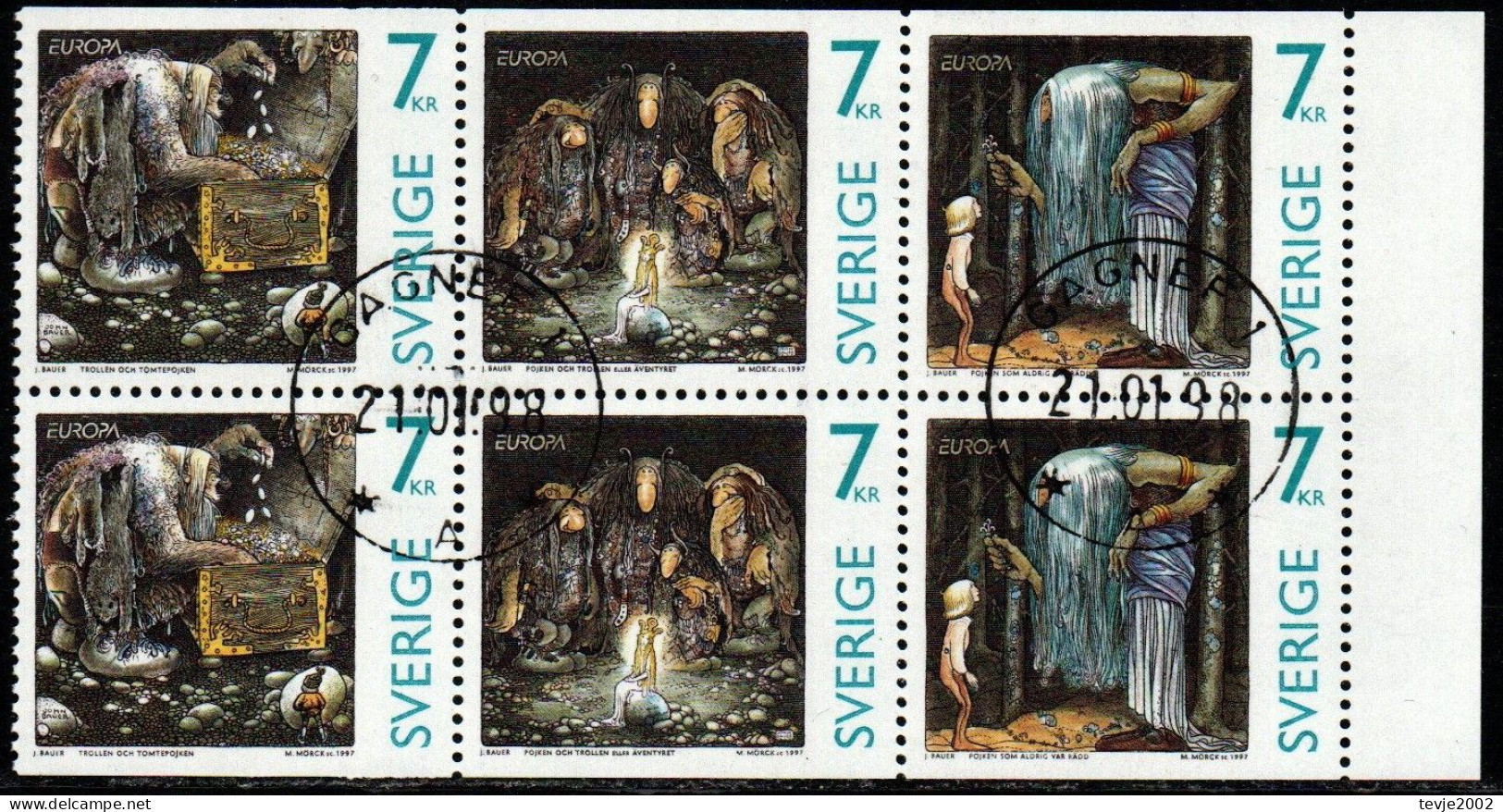 Schweden 1998 -  Mi.Nr. 2001 - 2003 Do + Du - Gestempelt Used - Gebraucht