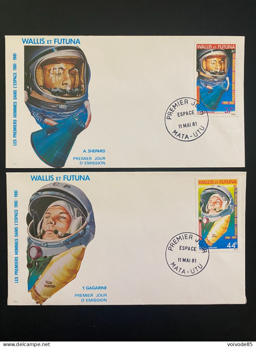 Enveloppes 1er Jour "Shepard & Gagarine - Astronautes Espace" 11/05/1981 - PA108/109 - Wallis Et Futuna - FDC