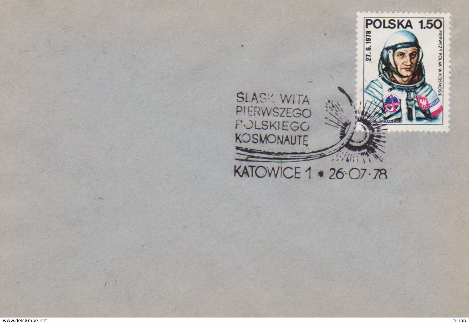 Poland Postmark D78.07.26 KATOWICE.03kop: Cosmos The First Polish Cosmonaut Sun - Stamped Stationery