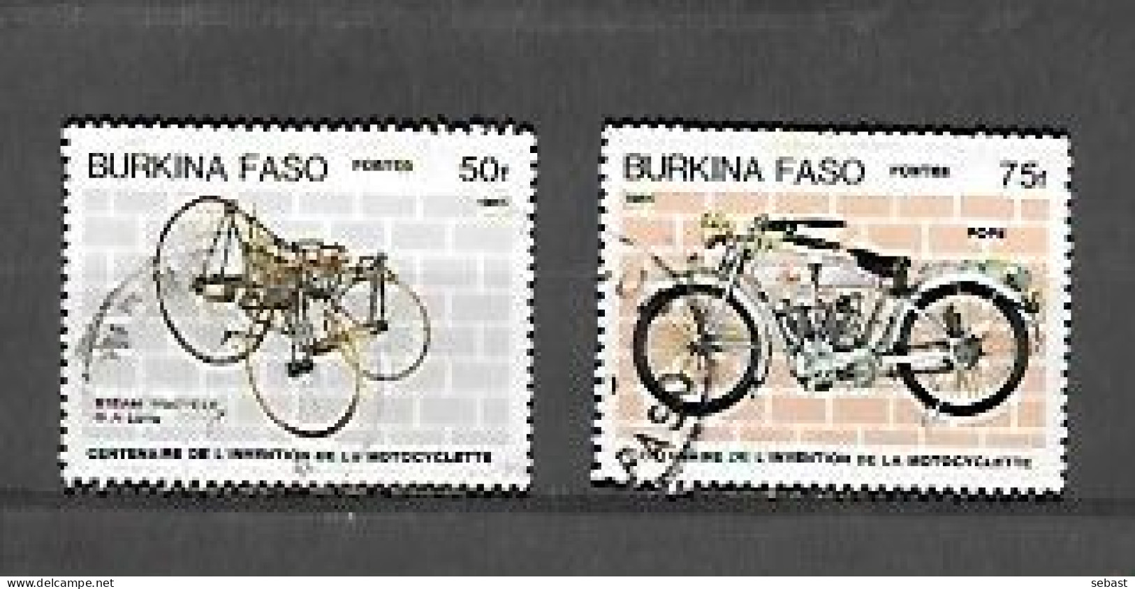 TIMBRE OBLITERE DU BURKIN AVEC CACHET POSTAL DE 1985 N° MICHEL 998/99 - Burkina Faso (1984-...)