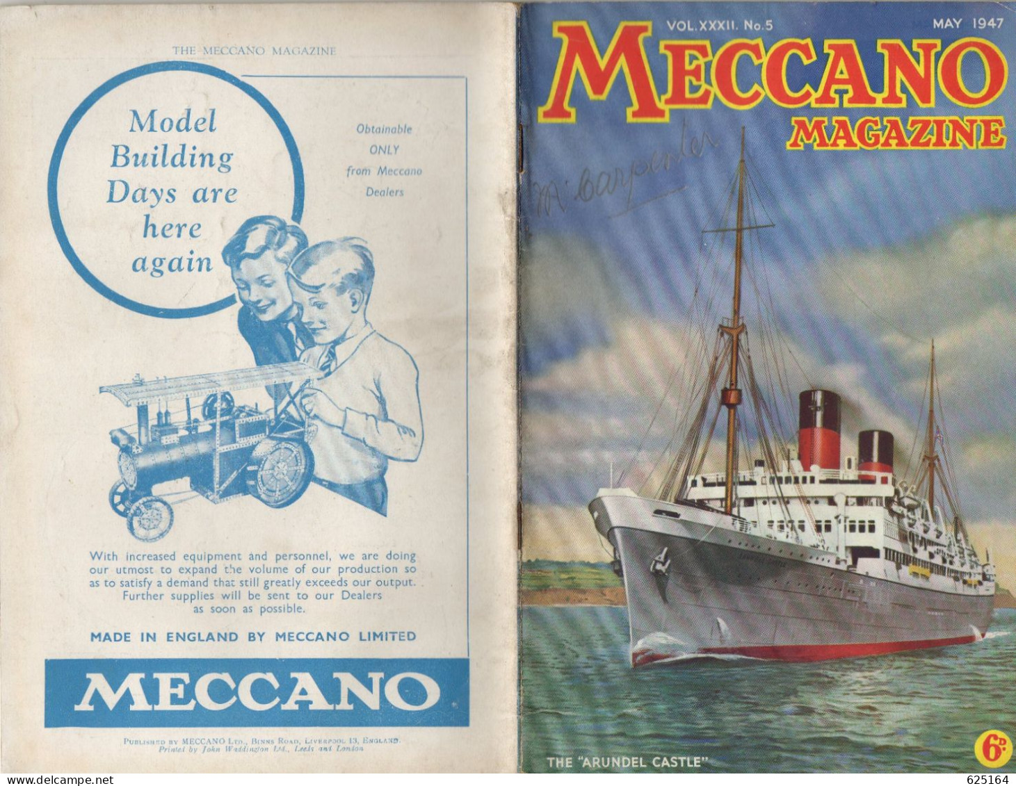 Magazine MECCANO MAGAZINE 1947 May Vol.XXXII No.5 - Englisch