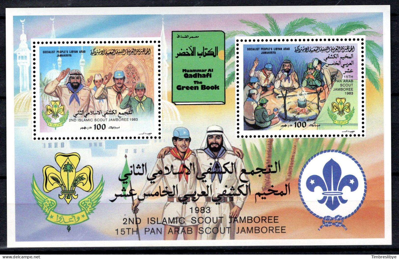 LIBYA 2.9.1983; Scouts Pan Arab;  Michel-N° 1199 + 1200 En Bloc; MNH, Neuf ** - Libye