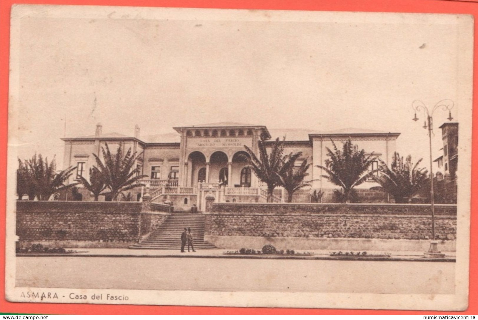 AOI Eritrea ASMARA Casa Del Fascio Viaggiata 1936 X Bologna - Eritrea