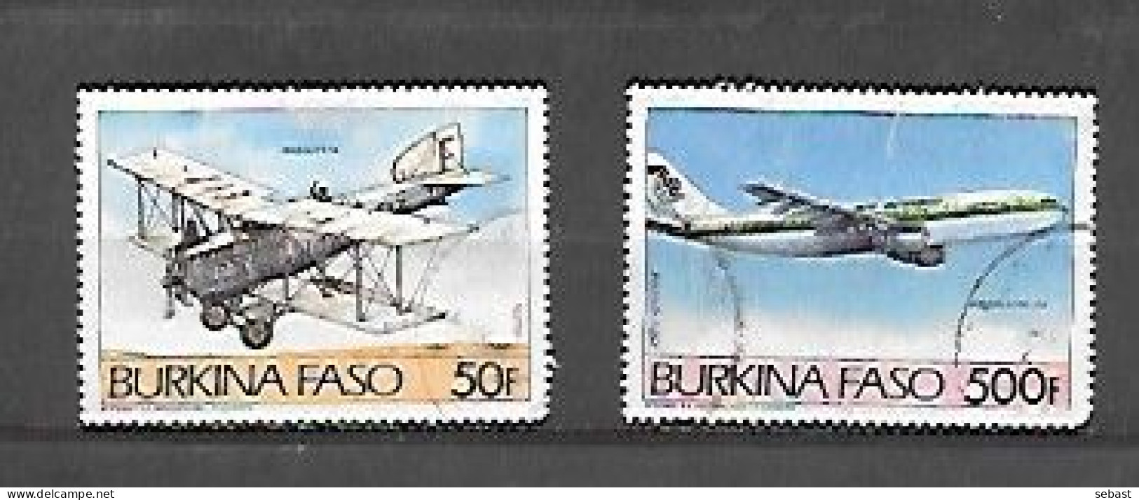 TIMBRE OBLITERE DU BURKIN AVEC CACHET POSTAL DE 1985 N° MICHEL 1022 1024 - Burkina Faso (1984-...)