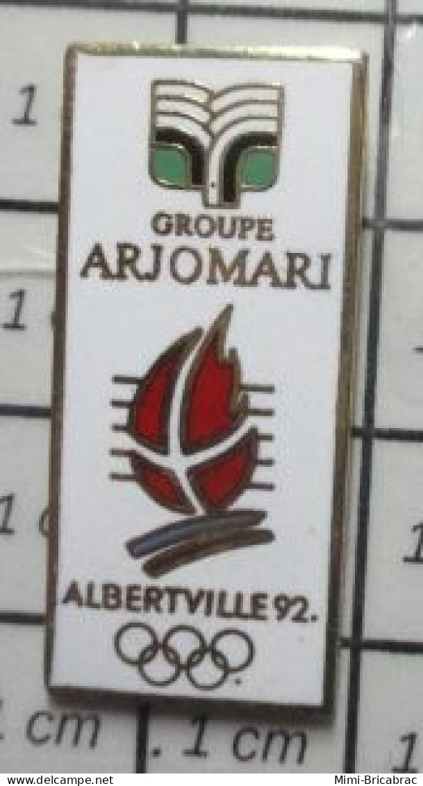 511B   Pin's Pins / Beau Et Rare / JEUX OLYMPIQUES / ALBERTVILLE 1992 GROUPE ARJOMARI - Giochi Olimpici