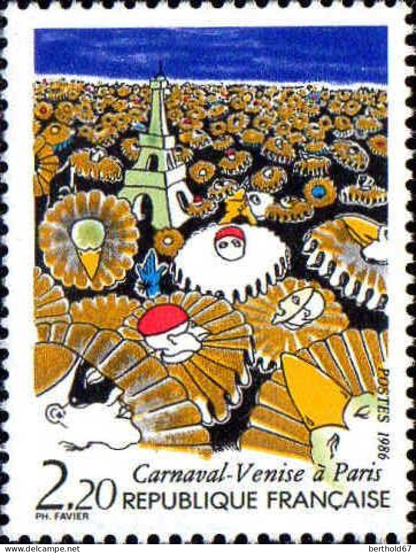 France Poste N** Yv:2395 Mi:2531 Carnaval Venise à Paris (Thème) - Carnaval