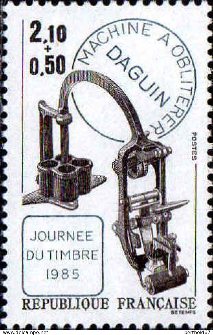 France Poste N** Yv:2362 Mi:2492 Journée Du Timbre Machine De Daguin (Thème) - Giornata Del Francobollo